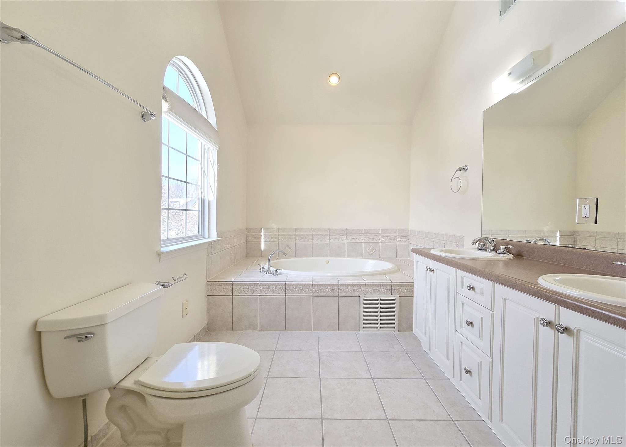 63 Sunflower Ridge Road Centereach, NY 11720 - Photo 11 of 23 a bathroom with a sink a toilet and mirror