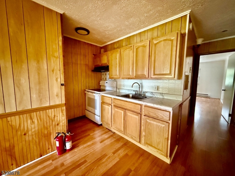254 Clove Road, Unit H Montague, NJ 07827 - Photo 3 of 10 a kitchen with sink cabinets and wooden floor