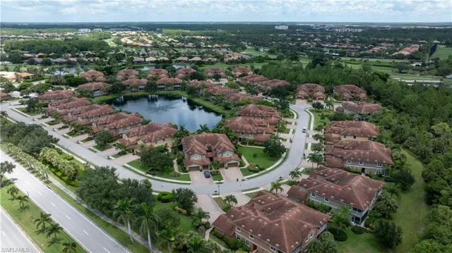an aerial view of multiple house