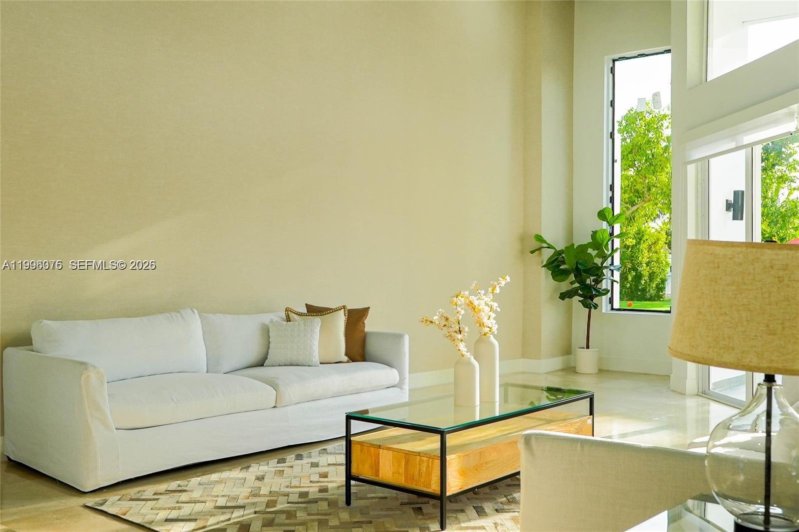 290 Northwest 125th Avenue Miami, FL 33182 - Photo 5 of 5 a living room with furniture and a potted plant