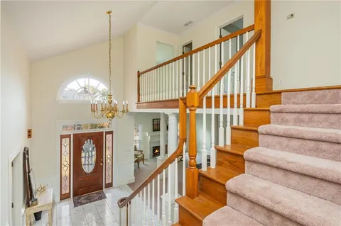 a front view of a house having yard