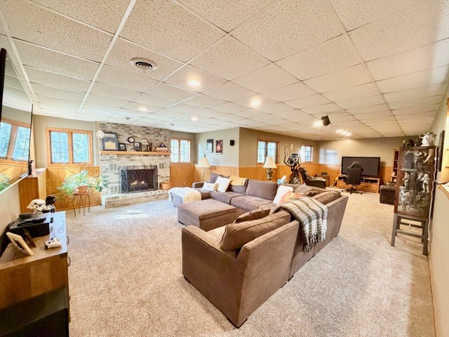 1325 Foxpointe Drive Sycamore, IL 60178 - Photo 30 of 55 a living room with furniture and a fireplace