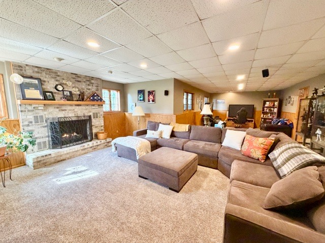 1325 Foxpointe Drive Sycamore, IL 60178 - Photo 31 of 55 a living room with furniture and a fireplace