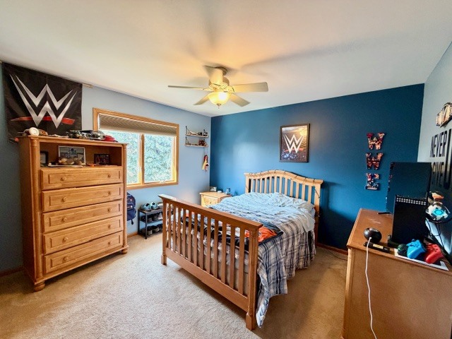 1325 Foxpointe Drive Sycamore, IL 60178 - Photo 43 of 55 a bedroom with a bed and a chandelier