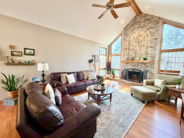 1325 Foxpointe Drive Sycamore, IL 60178 - Photo 8 of 55 a living room with furniture fireplace and a large window