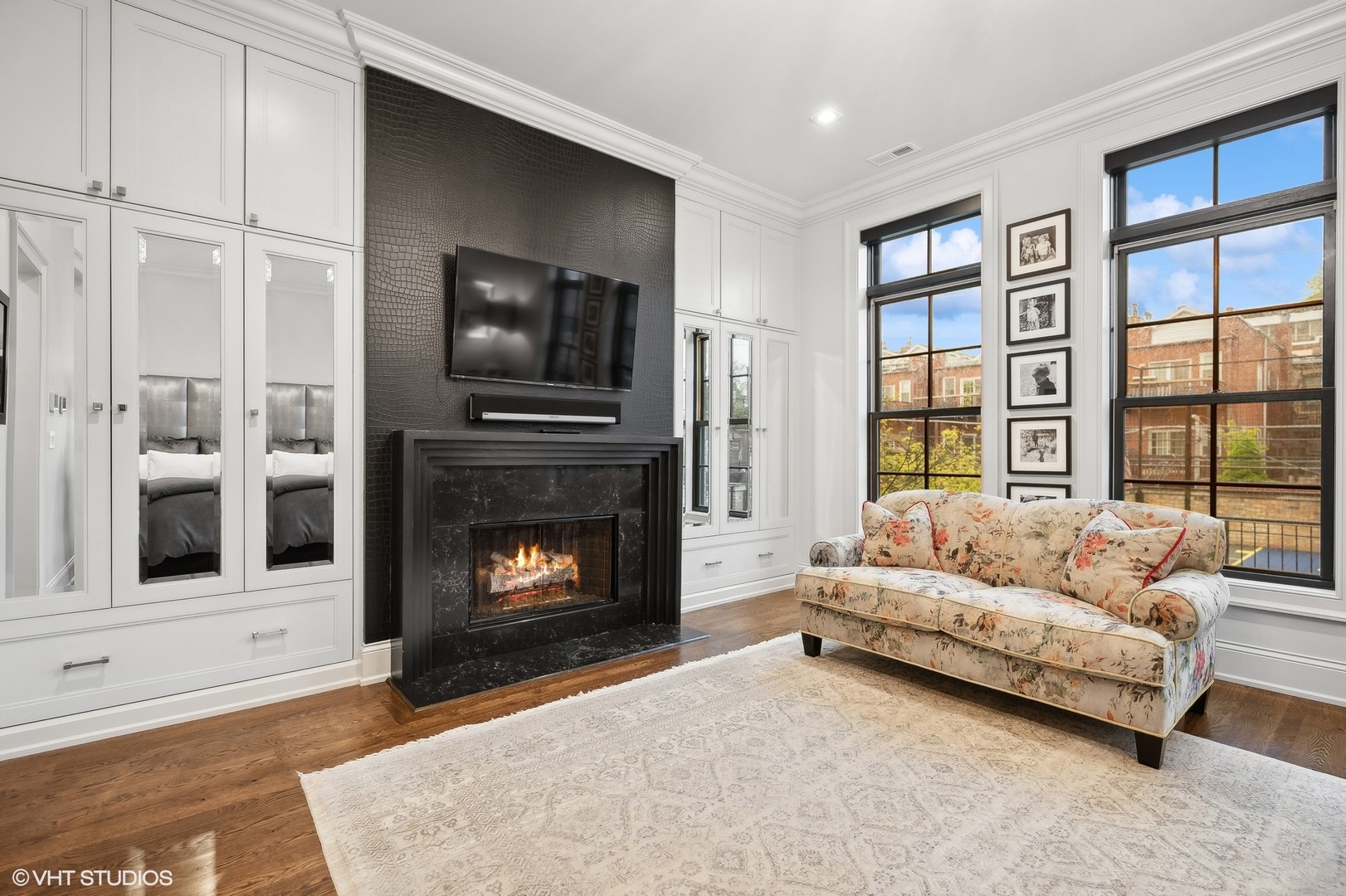 1855 North Dayton Street Chicago, IL 60614 - Photo 25 of 51 a living room with furniture and a fireplace