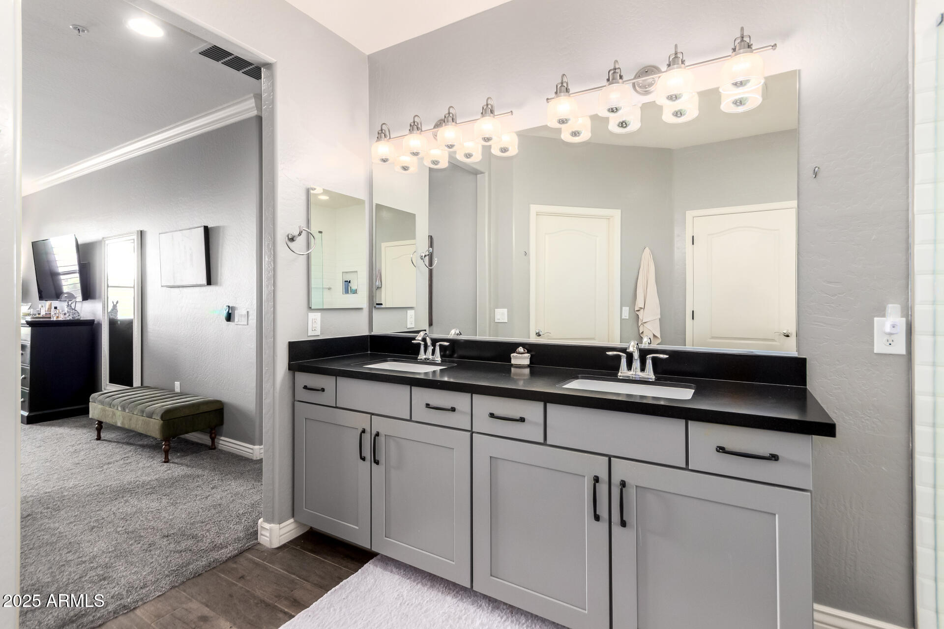 2425 West Bronco Butte Trail, Unit 2028 Phoenix, AZ 85085 - Photo 27 of 46 a bathroom with a sink double vanity granite and a mirror