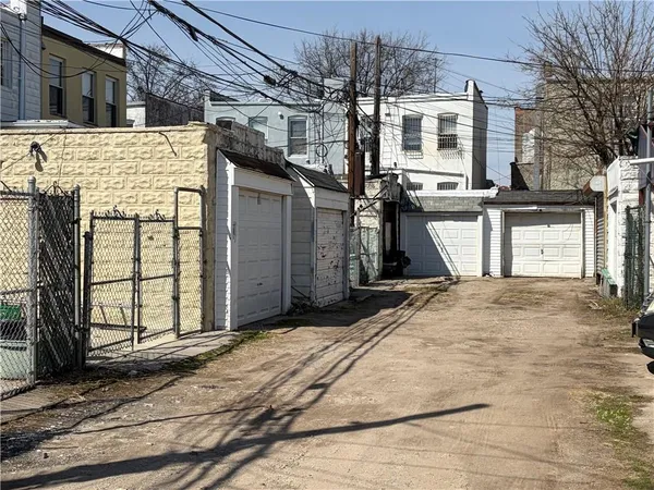 a view of a street with a building