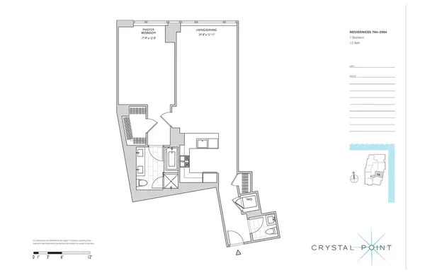 $1,045,000 | 2 2nd Street, Unit 2104, Jersey City, NJ 07302