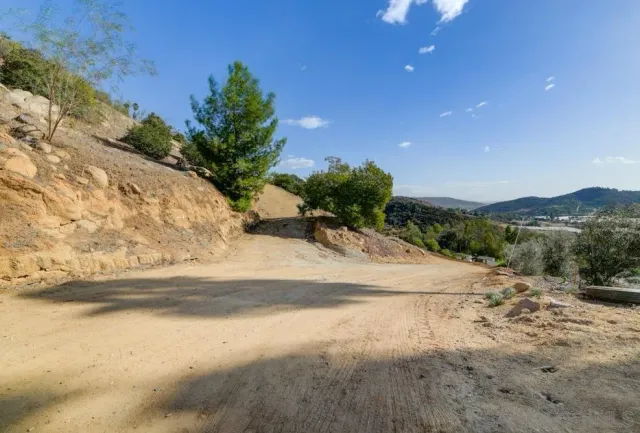 a view of a lake with a mountain