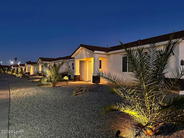 a view of a house with a patio