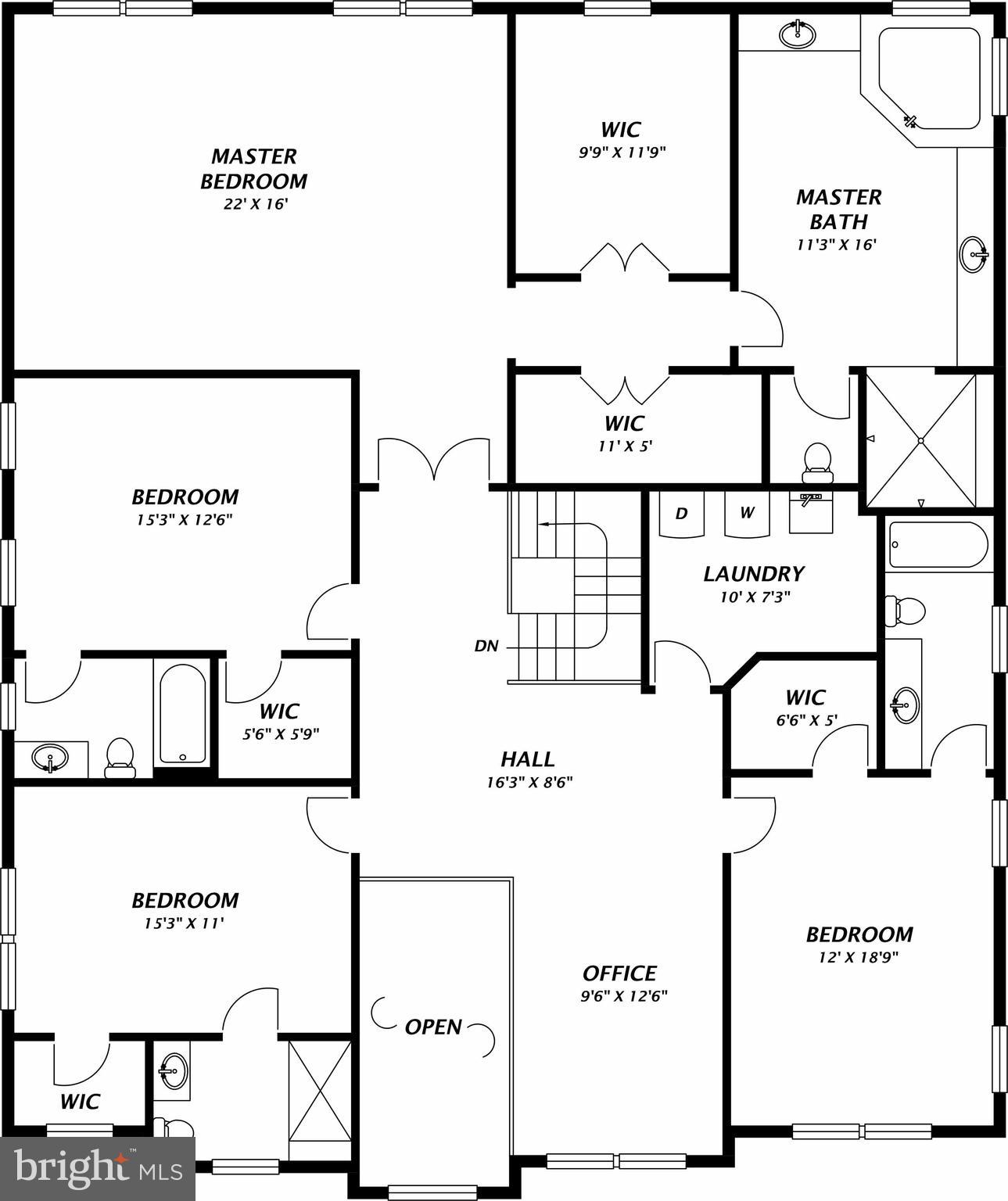 1809 Anderson Road Falls Church, VA 22043 - Photo 72 of 73 Upper Level Floor Plan