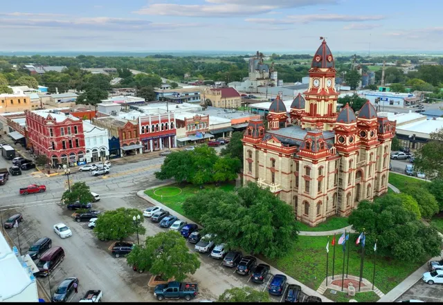 an aerial view of multiple house