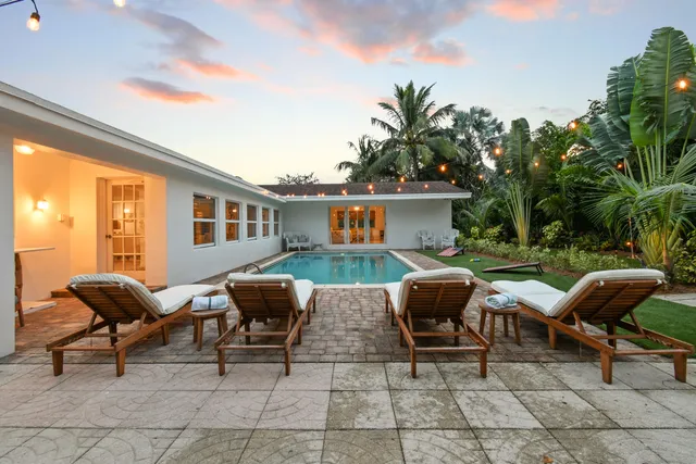 a view of outdoor space with seating