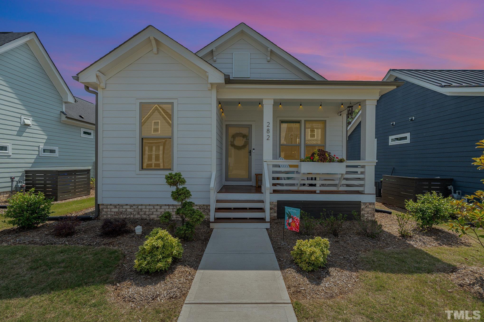a front view of a house
