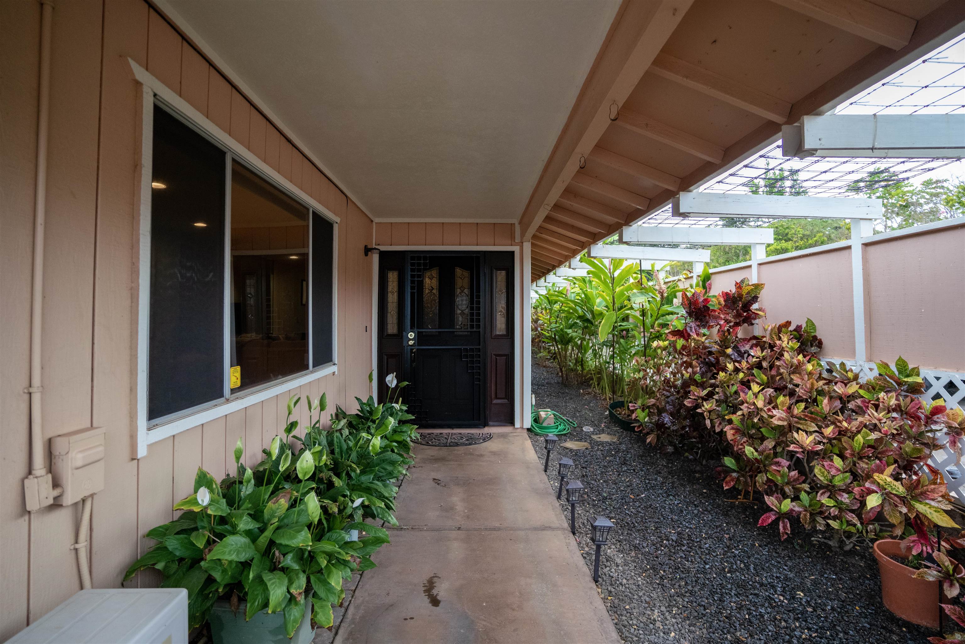 107 Mehani Place Kihei, HI 96753 - Photo 2 of 30 a couple of flowers in front of yellow glass door