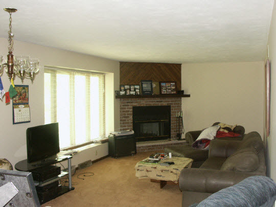 3398 North River Road Oregon, IL 61061 - Photo 3 of 11 a living room with furniture a fireplace and a flat screen tv