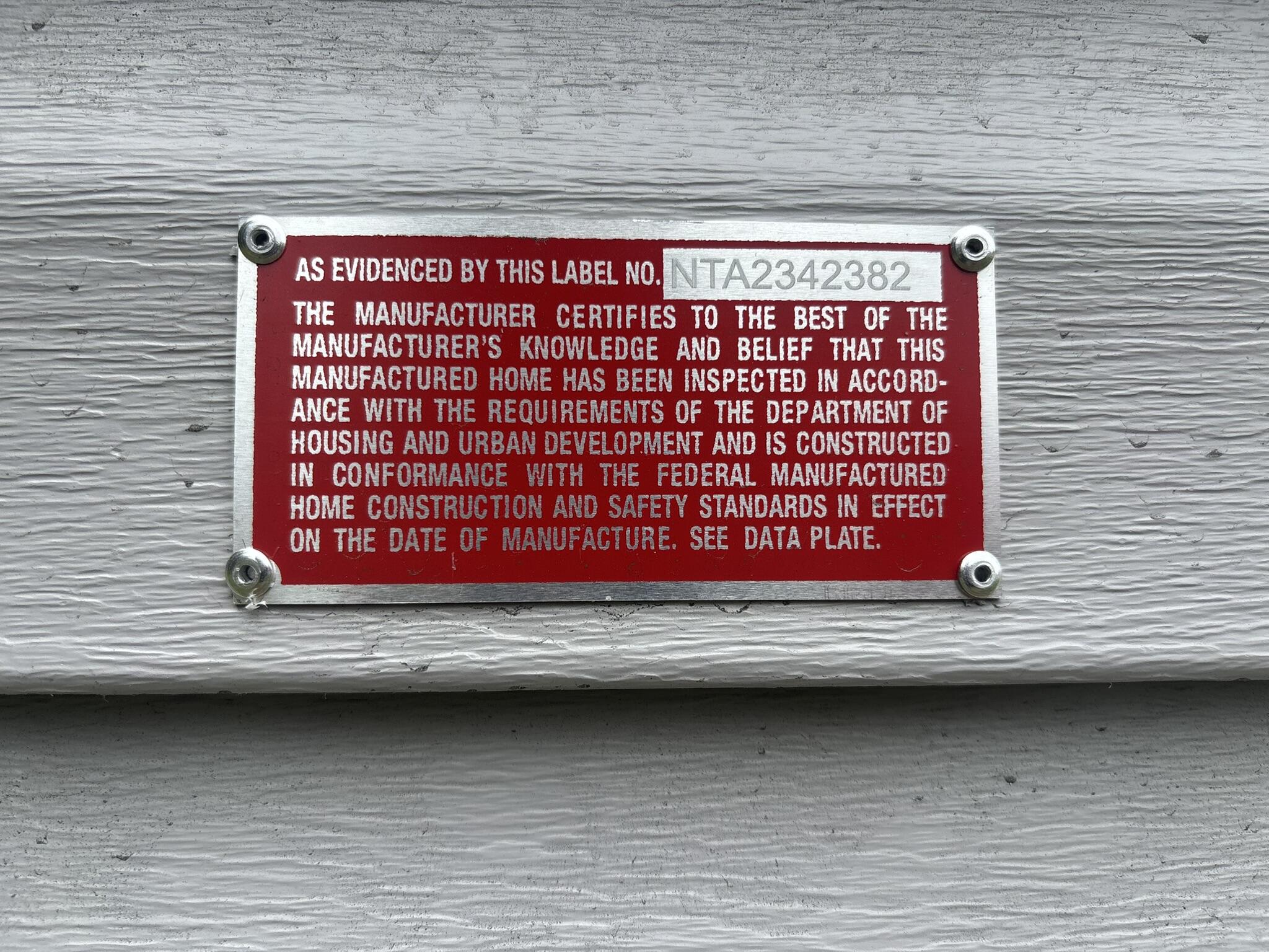6 Fall Drive Farmingdale, ME 04344 - Photo 4 of 25 HUD Plate