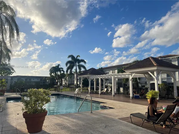 a view of a balcony with city view