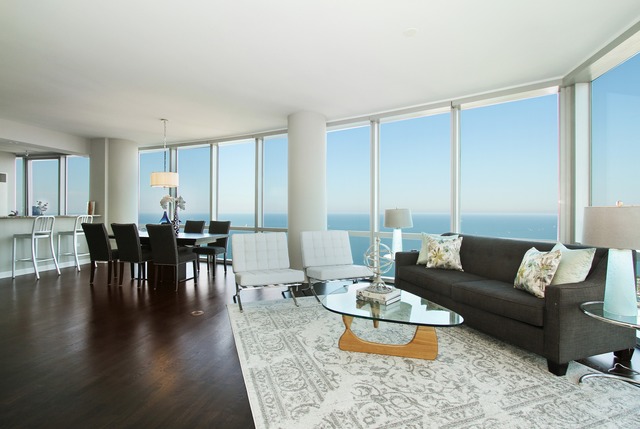 1211 South Prairie Avenue, Unit 5202 Chicago, IL 60605 - Photo 4 of 22 a living room with furniture a rug and a window