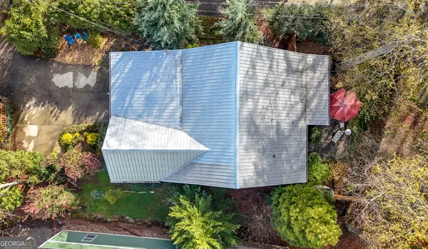 a aerial view of a house