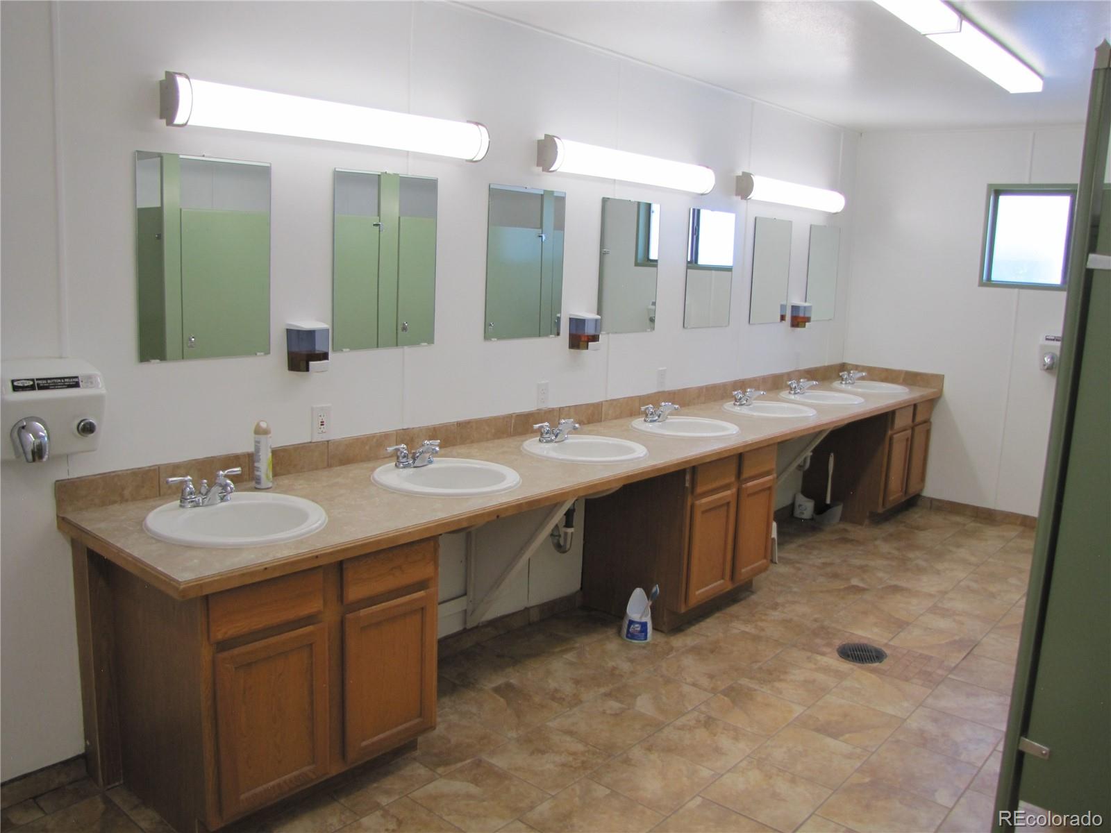 60 Rail Way Fairplay, CO 80440 - Photo 17 of 18 a spacious bathroom with a granite countertop sink and mirror