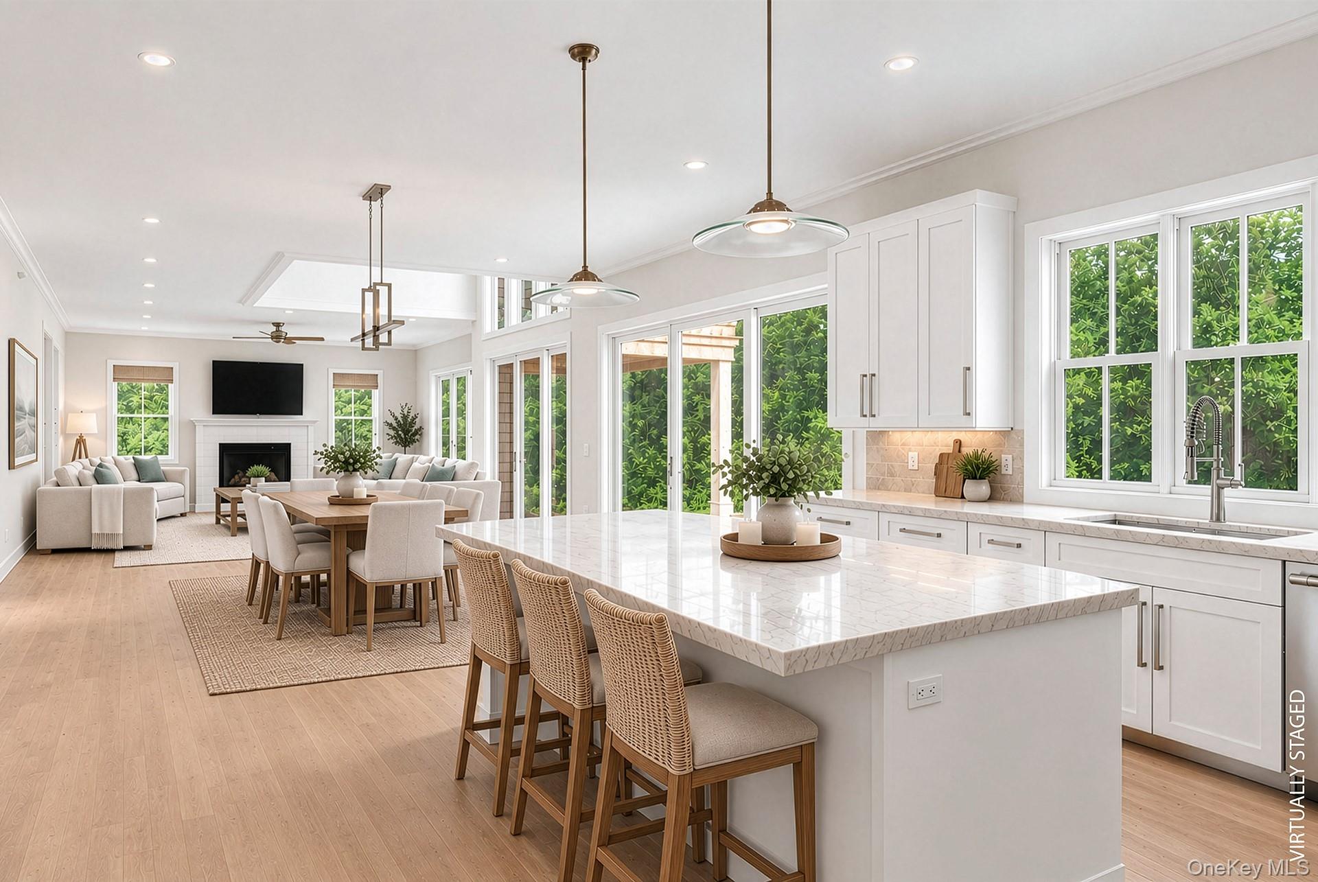 34 Old Main Road Quogue, NY 11959 - Photo 13 of 35 Staged Great Room