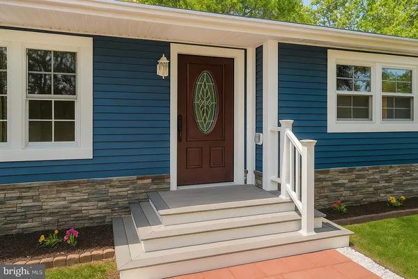a front view of a house with entryway