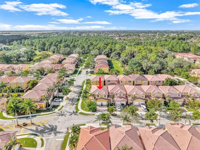 an aerial view of a city