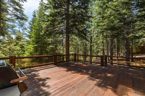 a view of outdoor space with deck and tree