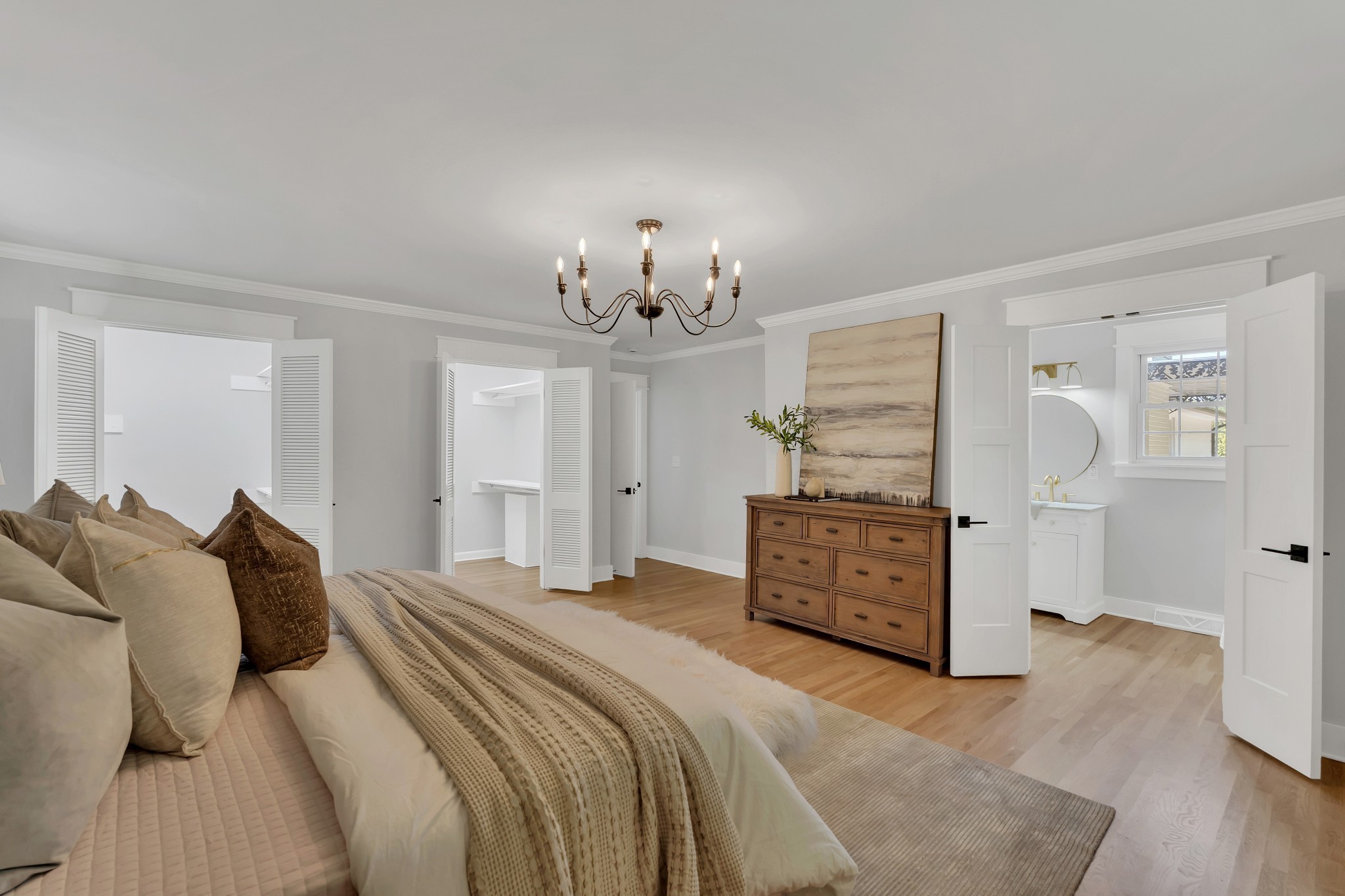 608 Hill Road Nashville, TN 37220 - Photo 27 of 44 a bedroom with a bed and wooden floor