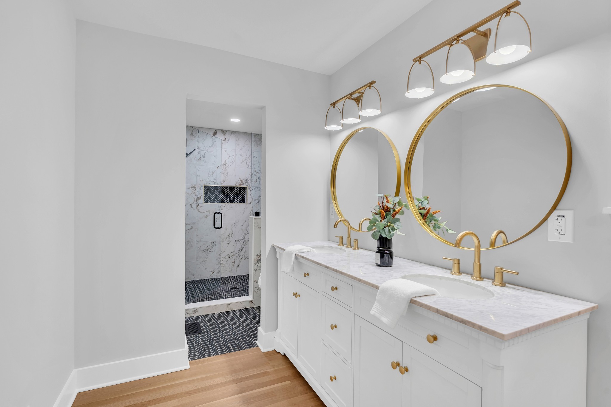 608 Hill Road Nashville, TN 37220 - Photo 31 of 44 a bathroom with a sink and a mirror