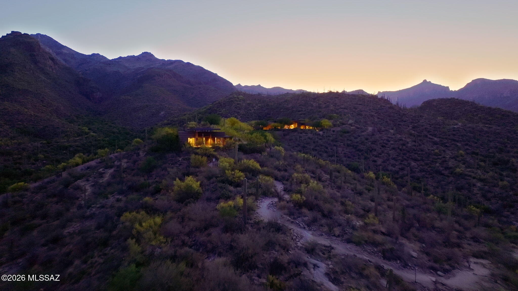 6452 North Rattlesnake Canyon Road Tucson, AZ 85750 - Photo 49 of 51 1-Drone Dusk