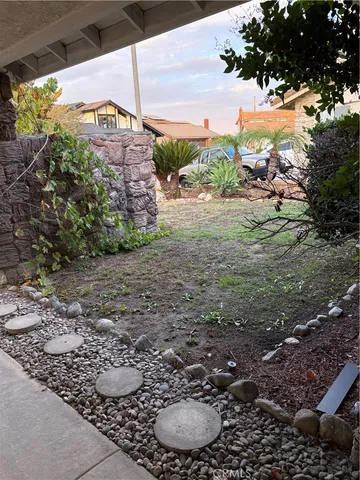 a view of a street with a tree