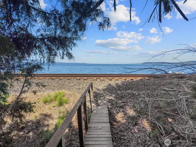 a view of a backyard of the house