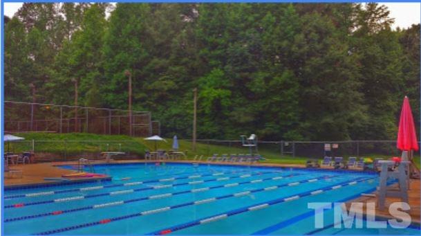 6925 Electra Drive Raleigh, NC 27607 - Photo 25 of 25 a view of yard with swimming pool and green space