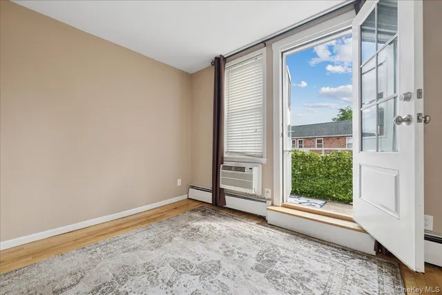 a view of balcony with furniture