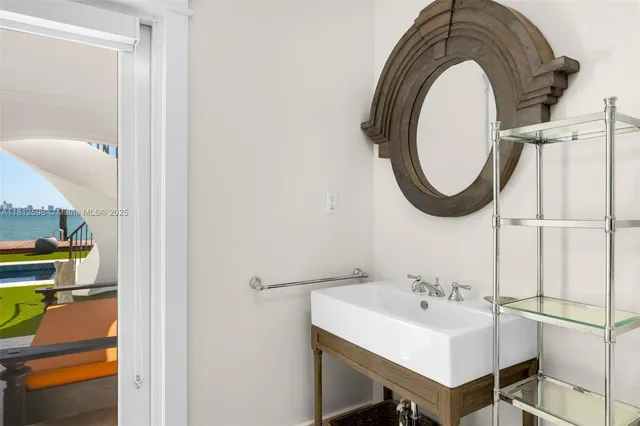 a view of a dining room with furniture and window