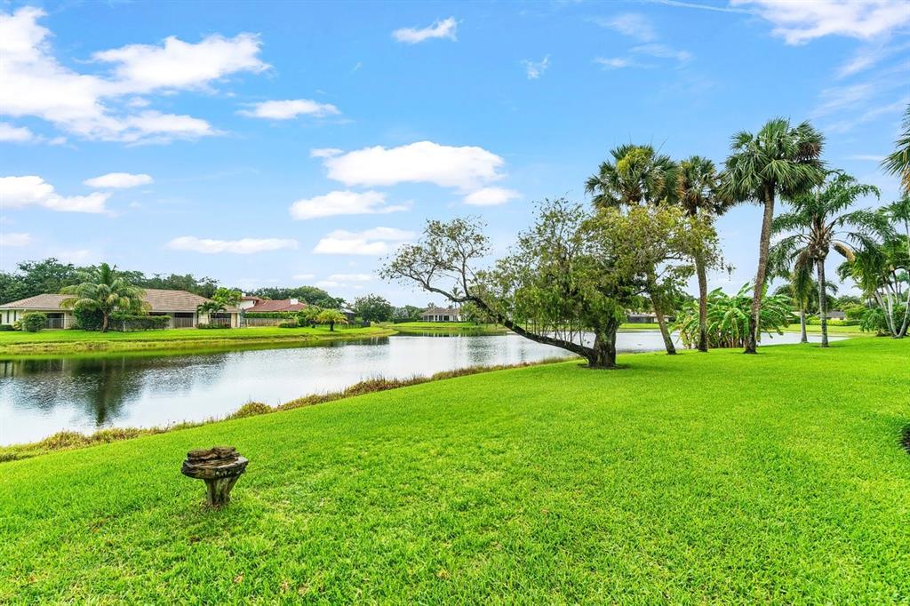 10158 Southeast Acorn Way Jupiter, FL 33469 - Photo 28 of 39 a view of a lake with a garden and trees