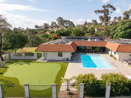 view of an outdoor sitting area