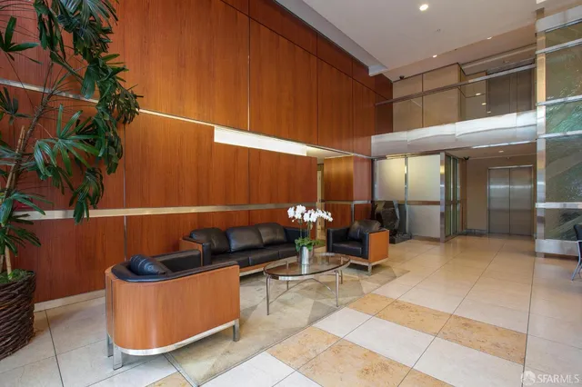 a room with furniture