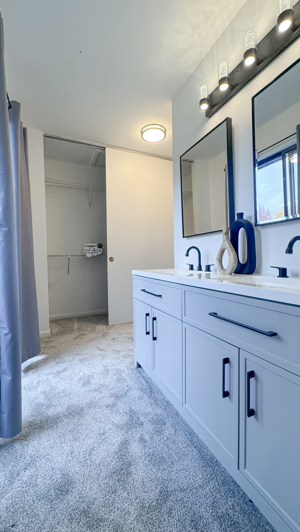 583 Dunham Road Gurnee, IL 60031 - Photo 19 of 25 a bathroom with a double vanity sink and mirror