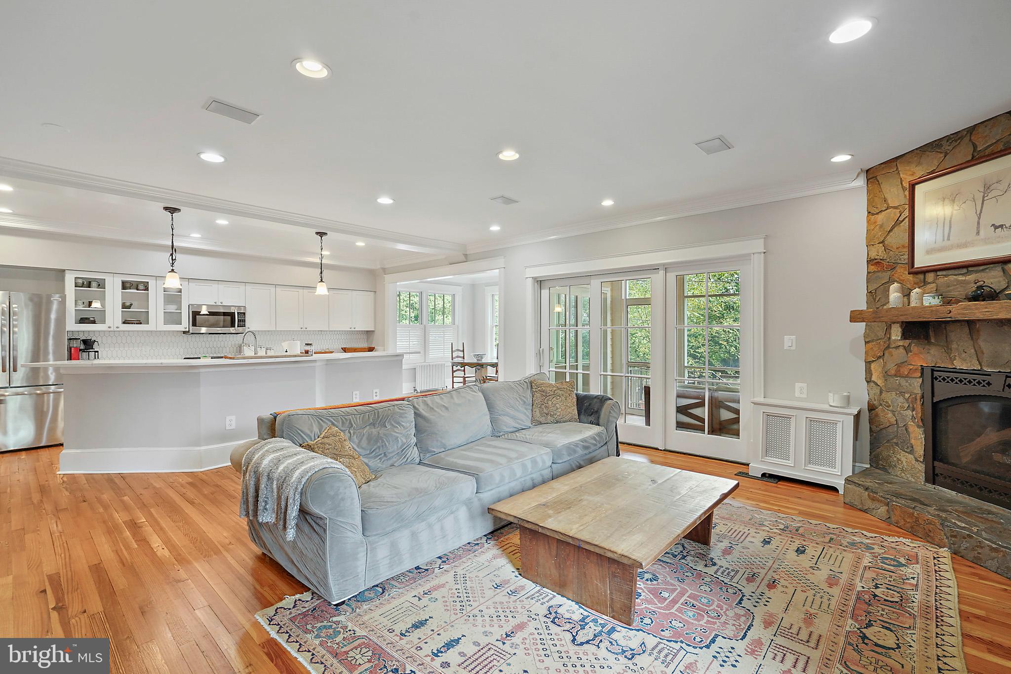 1503 Russell Road Alexandria, VA 22301 - Photo 12 of 39 a living room with fireplace furniture and a flat screen tv