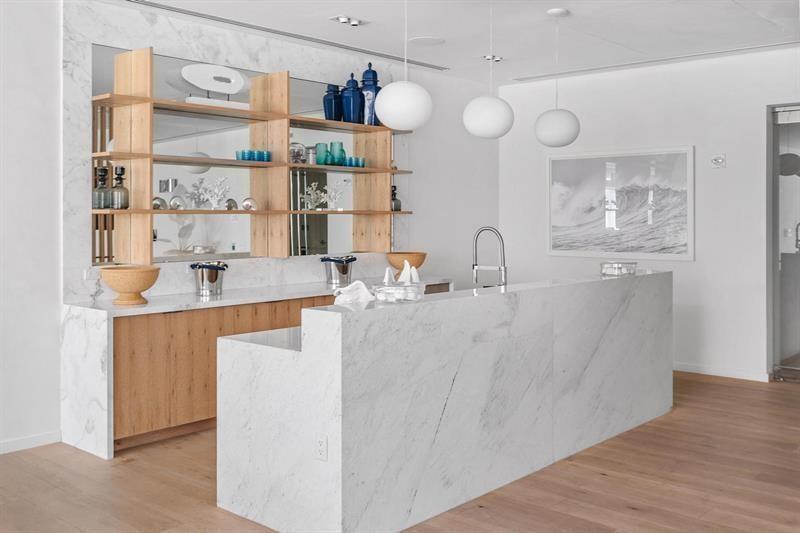 401 North Birch Road, Unit 1214 Fort Lauderdale, FL 33304 - Photo 37 of 47 a dining hall with granite countertop a sink a window and stainless steel appliances