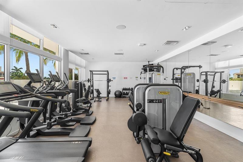 401 North Birch Road, Unit 1214 Fort Lauderdale, FL 33304 - Photo 45 of 47 a view of a room with gym equipment