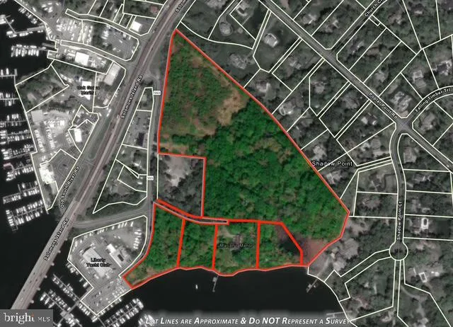 a view of a lake with a houses