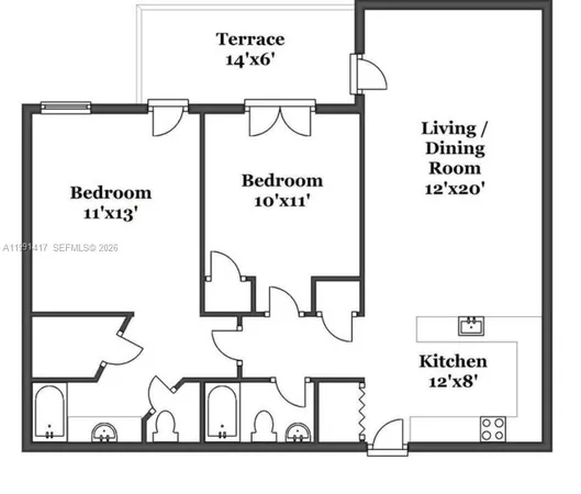$3,000 | 1280 South Alhambra Circle, Unit 2210, Coral Gables, FL 33146