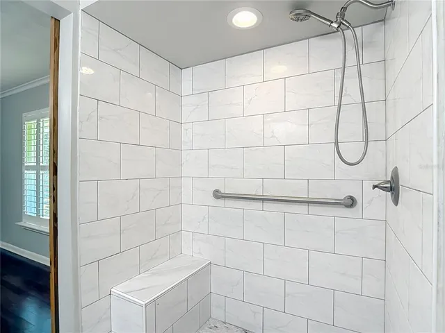 a view of a backyard with a small park