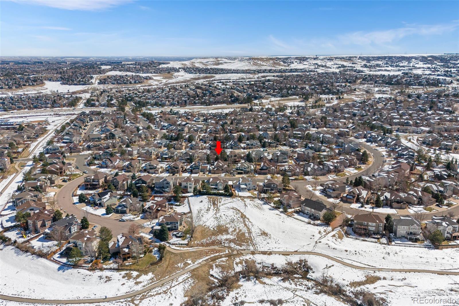 10152 Knoll Circle Highlands Ranch, CO 80130 - Photo 33 of 34 an aerial view of a city