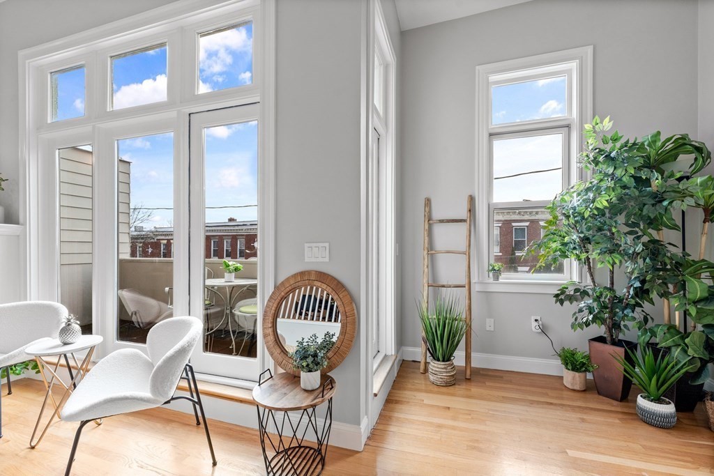 39 Leamington Road, Unit 39 Boston, MA 02135 - Photo 11 of 32 a living room with furniture and a potted plant